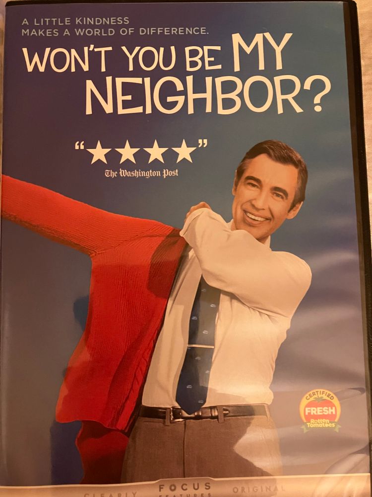 DVD case pic of the documentary Won’t You Be My Neighbor? About Mr. Rodgers 