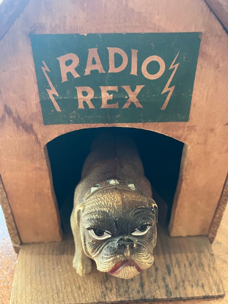A Radio Rex dog house toy 
