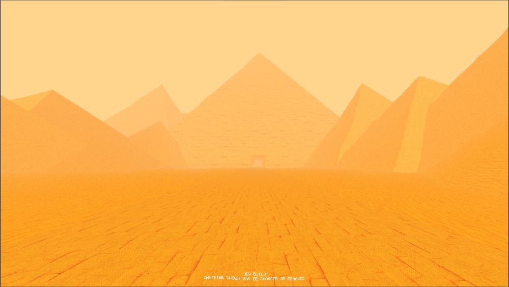 A screenshot of the pyramids up close