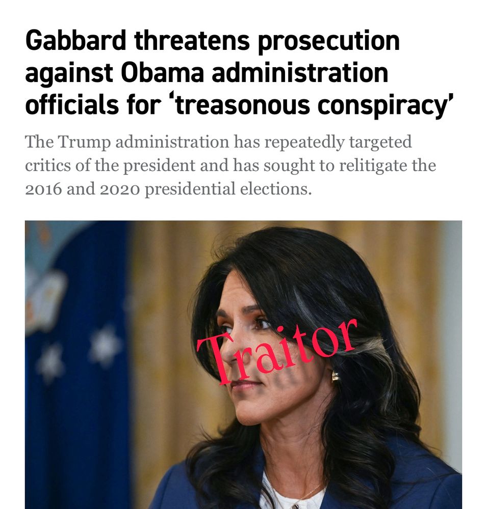 Tulsi Gabbard threatens prosecution