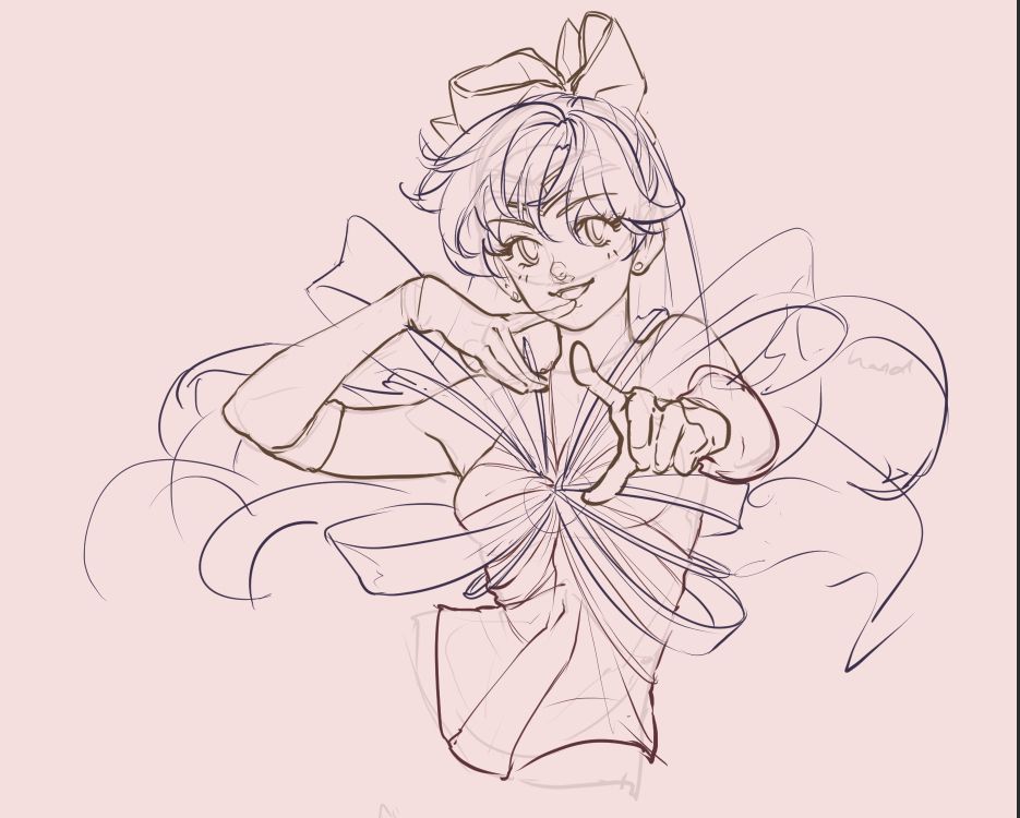 WIP of Sailor Venus/Minako Aino from Sailor Moon.