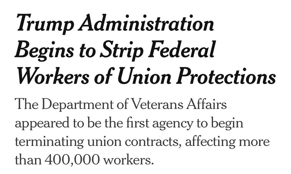 We CANNOT let this go under the radar: Donald Trump is attacking our veterans — this time by ending VA unions contracts.

This is anti-worker and anti-veteran.

I'll fight it every step of the way.
