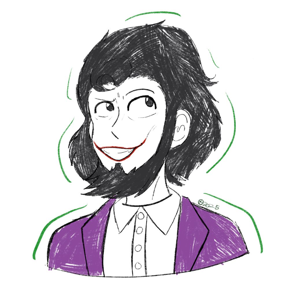 Sketch of Daisuke Jigen as The Joker.