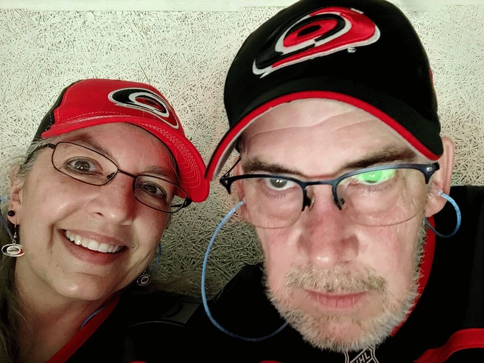 Animation created by my phone of the selfies we took at the last Canes game of the season.