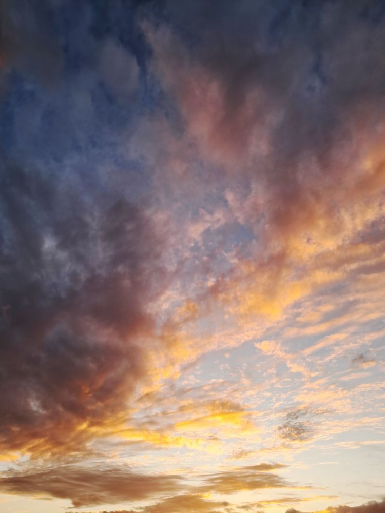 Un ciel jaune orangé