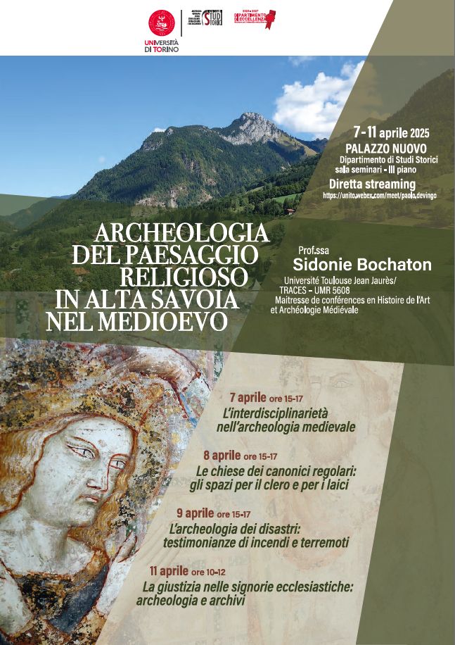 Affiche promotionnelle pour un cycle de cours à l'université de Turin.