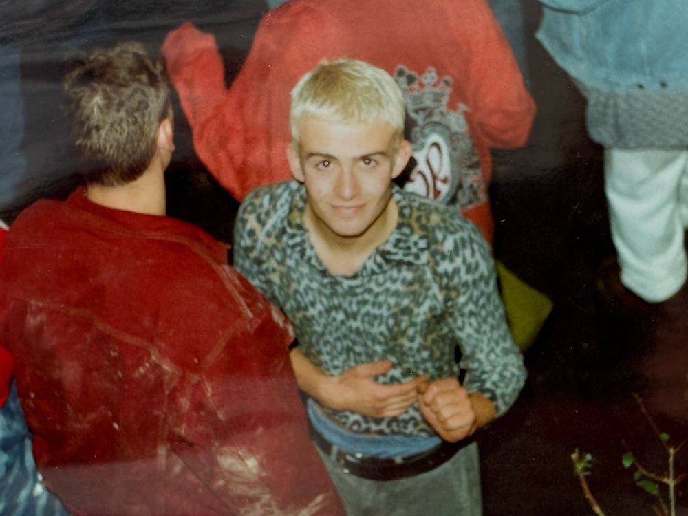 Me, several stones lighter, with bleached-blonde hair.