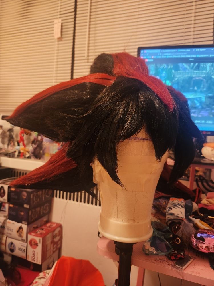 a shadow the hedgehog wig