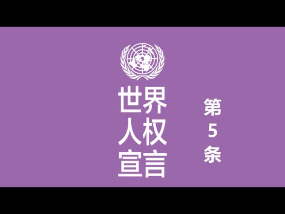 《世界人权宣言》第五条