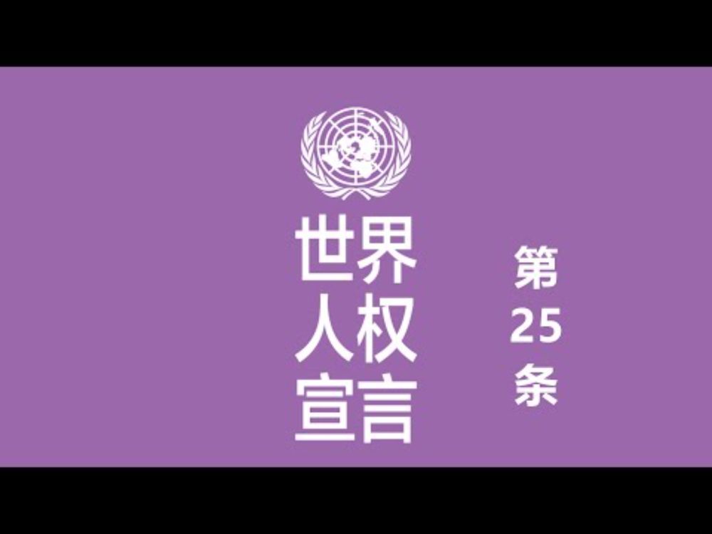 《世界人权宣言》第二十五条：习近平的反人类罪行