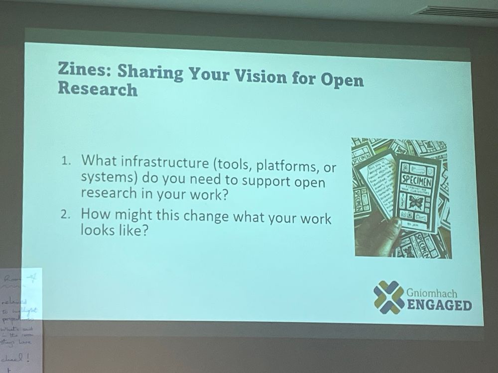 Building the Bridge; Strengthening Infrastructure for Public Engagement. Collective Intelligence Workshop at University of Limerick. Resources, policies, support systems needed to build stronger infrastructure
Zines: collaborative, inclusive, and a little bit analog.
#PublicEngagement #OpenResearch