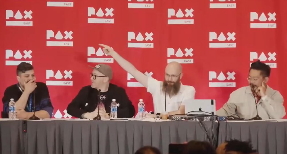 the giant bomb crew at pax east 2025