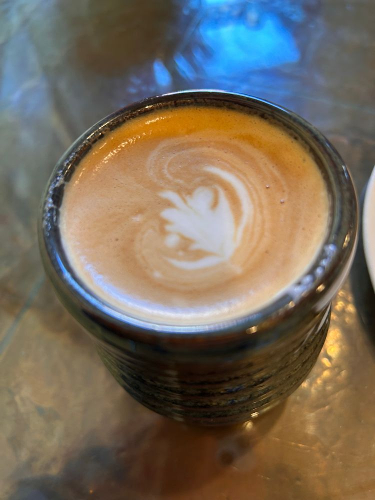 Flat white with latte art