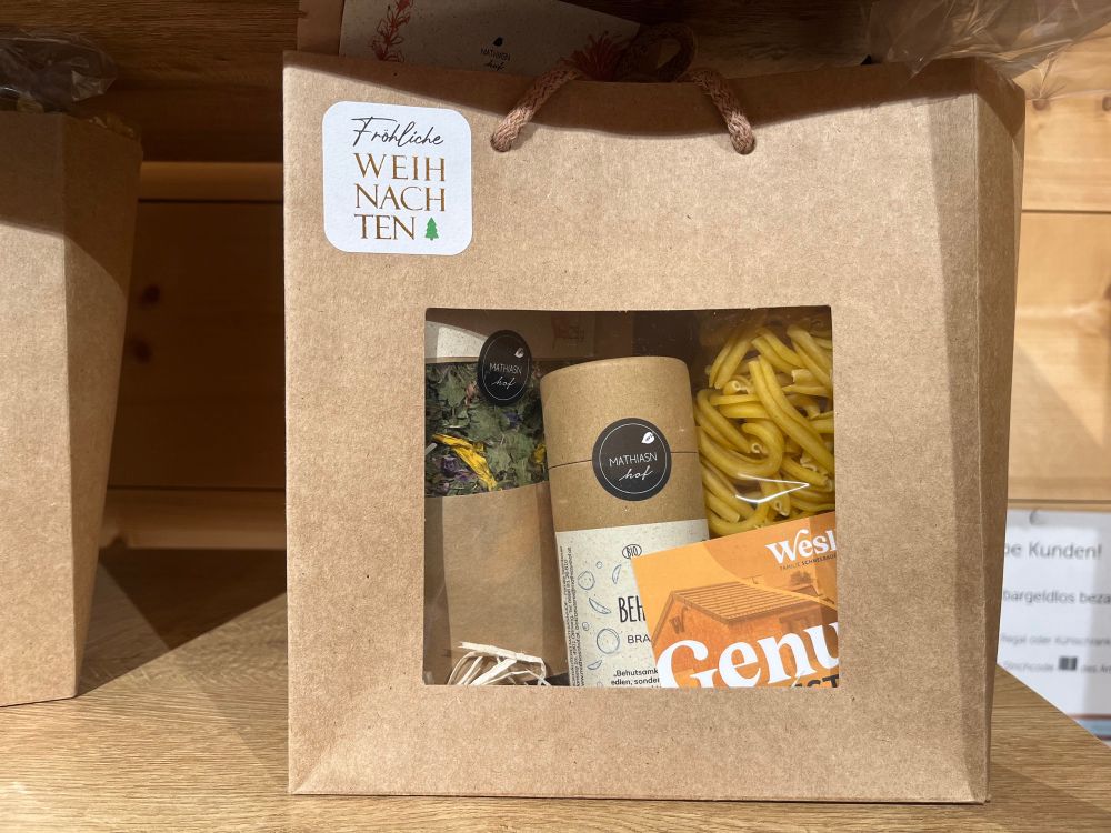 Geschenk-Set von der Bio-Kräuterei Mathiasnhof in Ottnang jetzt auch beim Hofladen meines Vertrauens 👏♥️