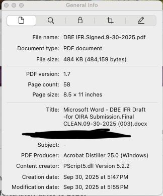 The metadata