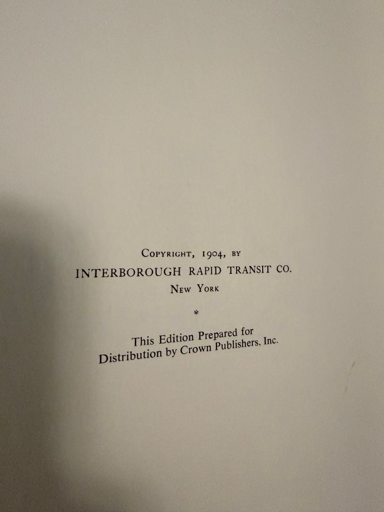 The 1904 book detailing and celebrating the construction of the IRT