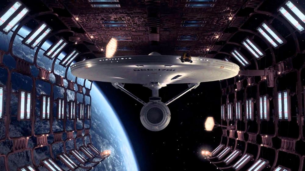The Enterprise at space dock for refit in The Motion Picture 