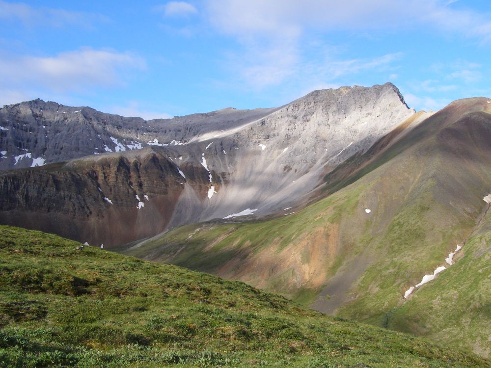 landscape of Wernecke Mountains in central Yukon showing majestic mountains. 