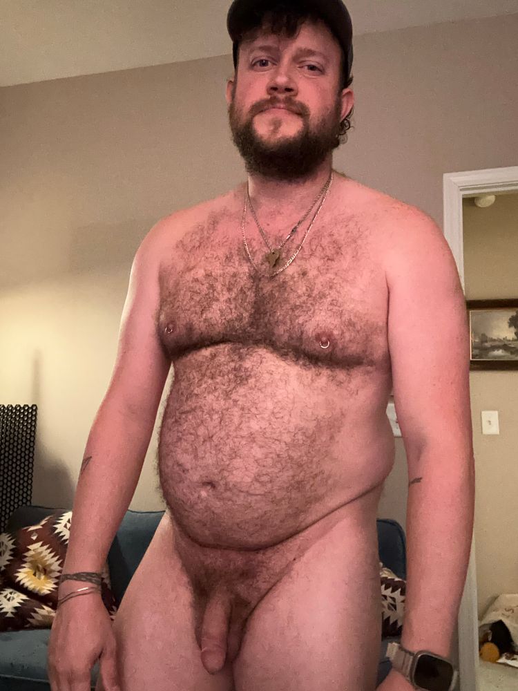 Another shot of me naked. Soft cock and belly 