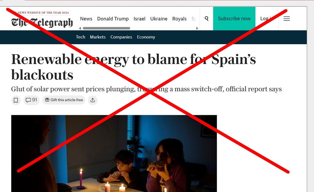 Renewable energy to blame for Spain’s blackouts
Glut of solar power sent prices plunging, triggering a mass switch-off, official report says

91

Gift this article free
