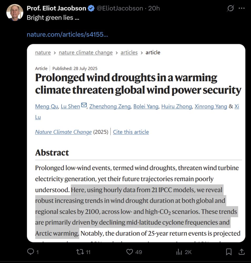 
Prof. Eliot Jacobson
@EliotJacobson
·
20h
Bright green lies ...

https://nature.com/articles/s41558-025-02387-x