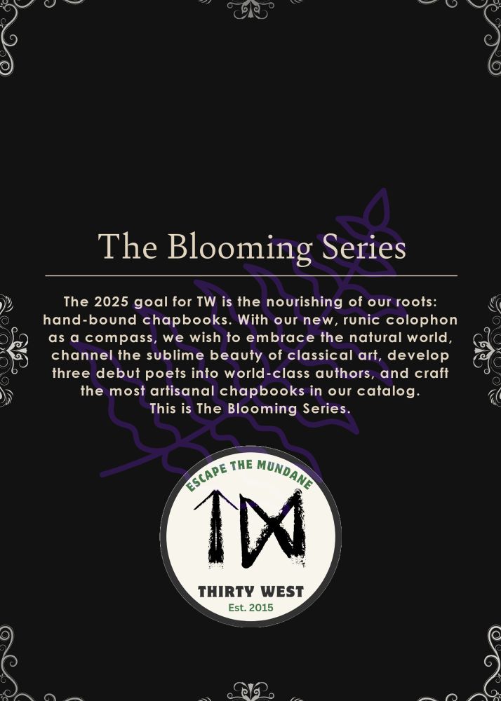 A small write up about The Blooming Series and growth and newness. More can be found on the Thirty West website.