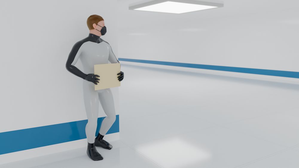 A spy holding a secret folder.