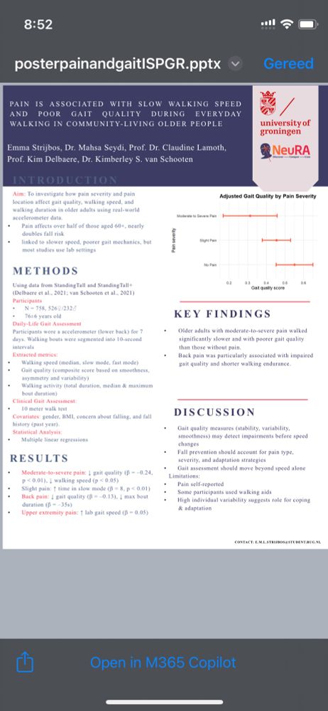 Poster on Pain and Gait 