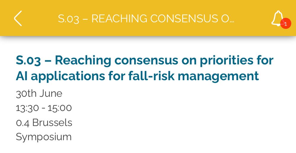 Symposium 3: reaching consensus on priorities for ai applications for fall risk management 