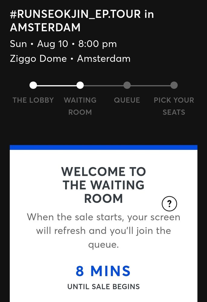 Waiting Room für Jin Ticketsale