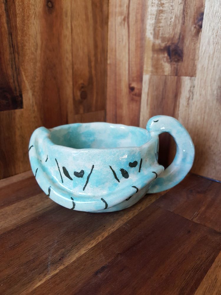 Tasse diplodocus turquoise