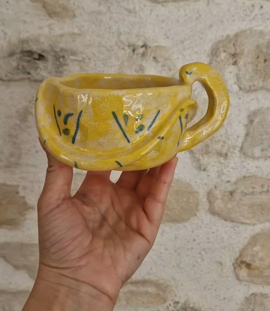 Tasse dino jaune