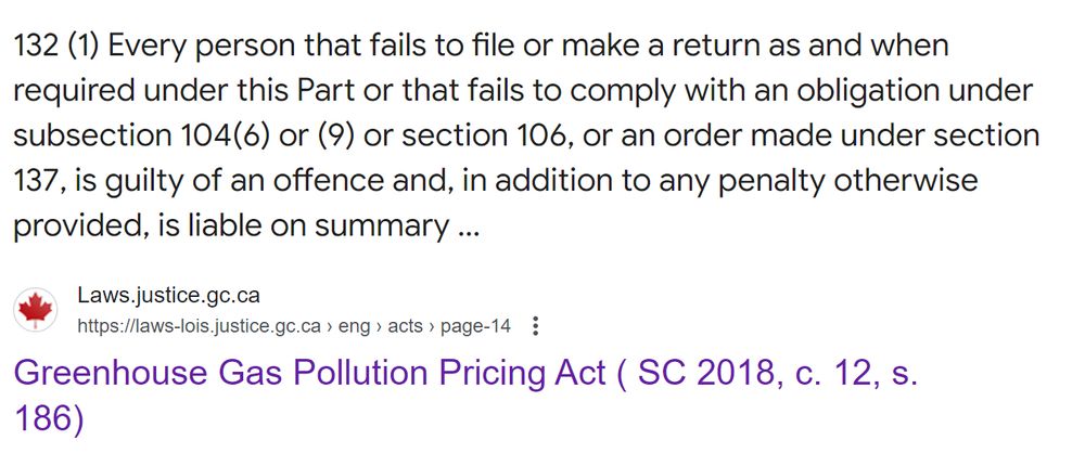 Greenhouse Gas Pollution Pricing Act