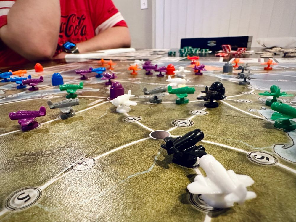 Little plastic planes on a map of Europe.