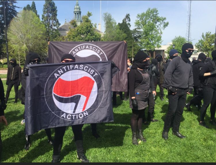 Masked “antifascists” 