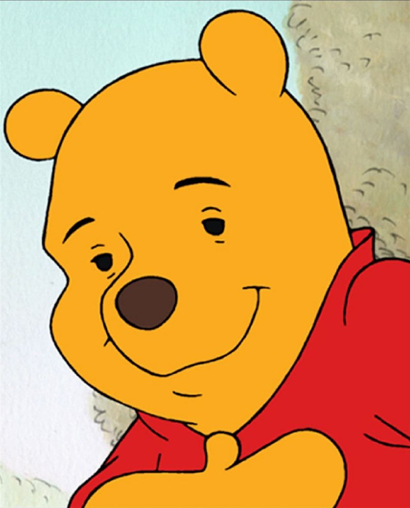 Winnie the Pooh, smug and all.