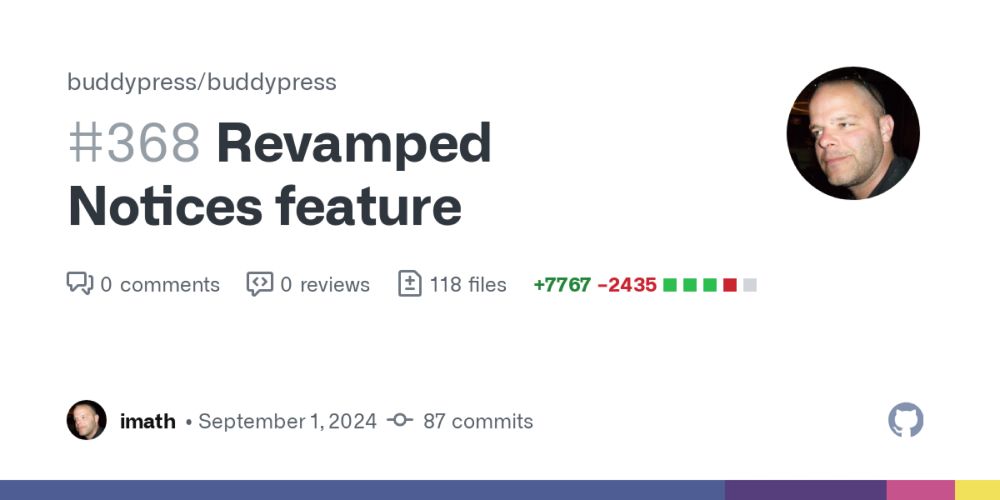 Revamped Notices feature by imath · Pull Request #368 · buddypress/buddypress