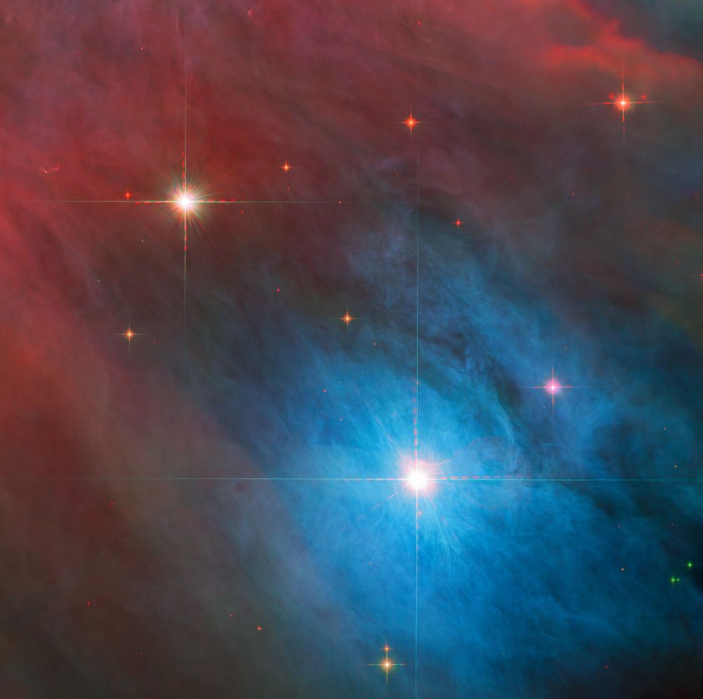 Image of V 372 Orionis, a variable star, and its companion star located in the Orion Nebula, a region of active star formation. Credit: ESA/Hubble & NASA, J. Bally, M. Robberto