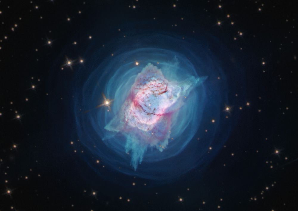 Image of NGC 7027, the 'Jewel Bug' nebula, showing complex jets and gas bubbles. Credit: NASA, ESA, and J. Kastner (RIT)