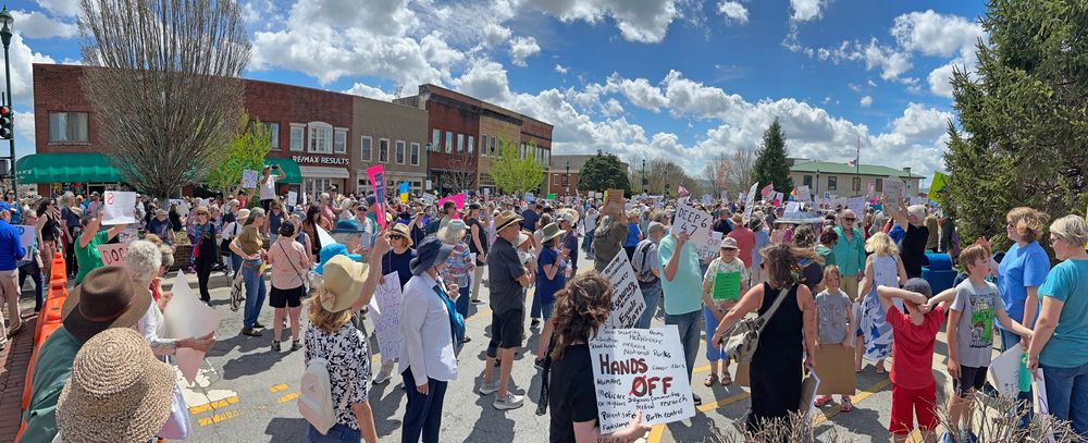 Hands Off Rally in Hendersonville NC