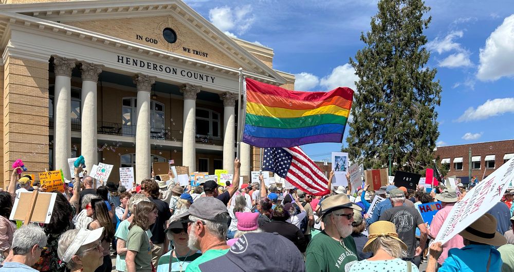 Hands Off Rally in Hendersonville NC