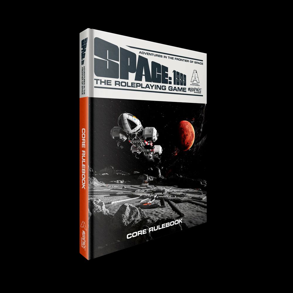 Picture of the hardbound copy of the new Space 1999 role-playing game.
