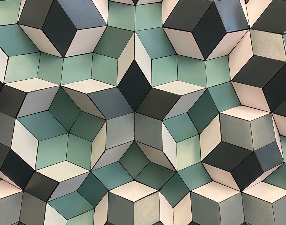 A close up of negative star (ie into the wall)