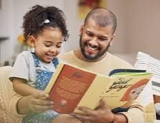 Dad and Child reading 