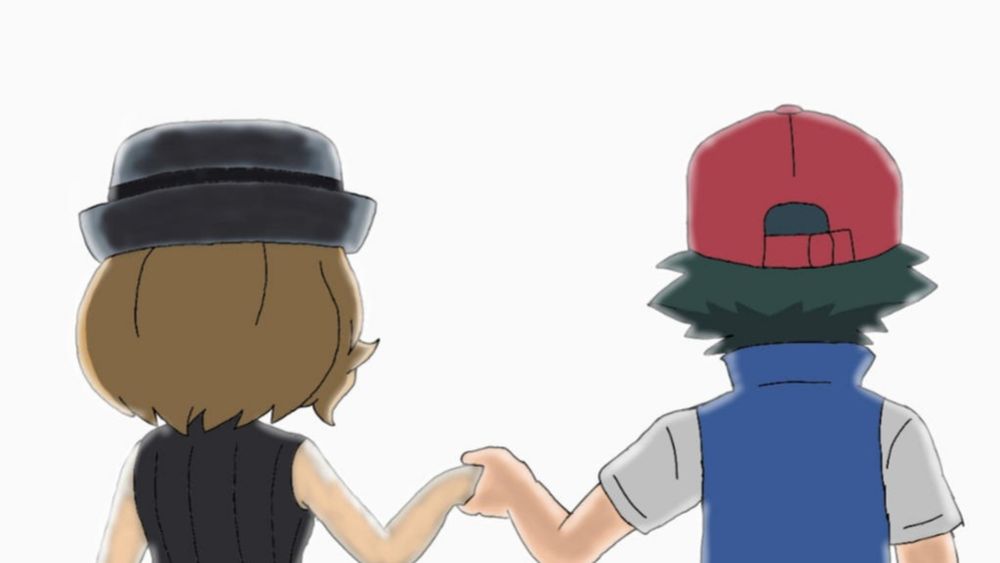 Ash and serena holding hands by BLASTER2024 on DeviantArt