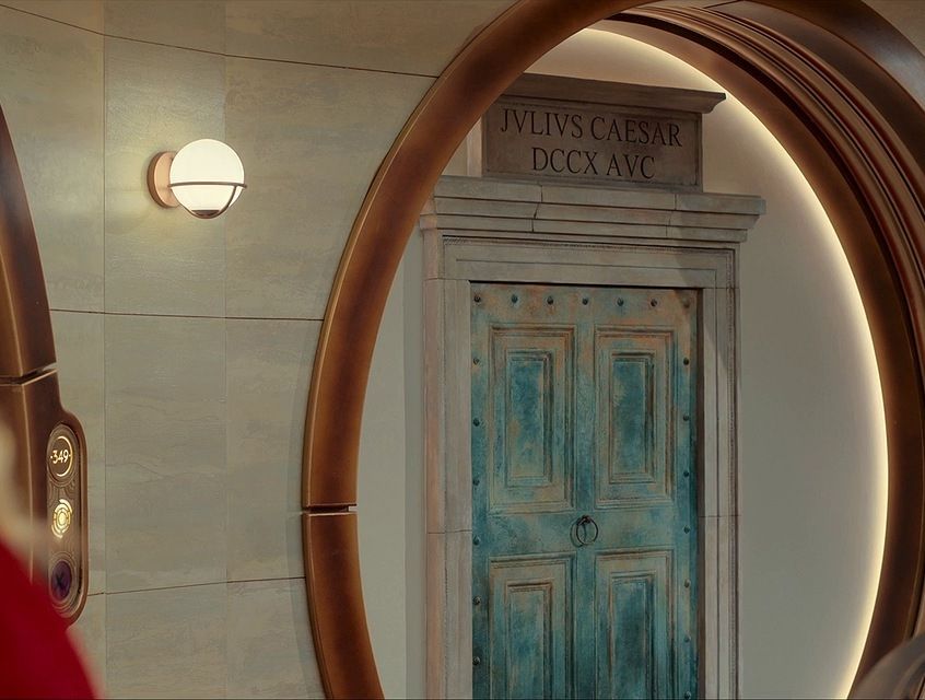 The Time Hotel door to the Assassination of Julius Caesar.