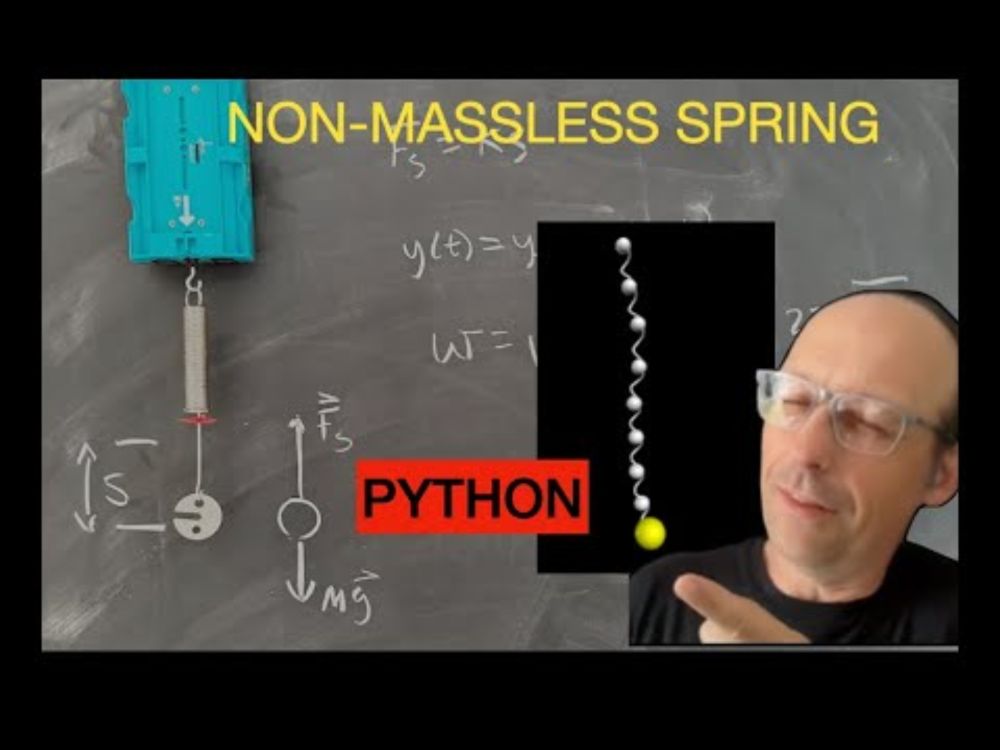Mass on a Spring. What happens when the spring isn't massless?  Python Included