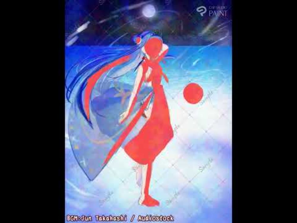 Moonlight & the Blue-Haired Princess | 30-Second Timelapse  #loafgallery #shorts  #commission #イラスト