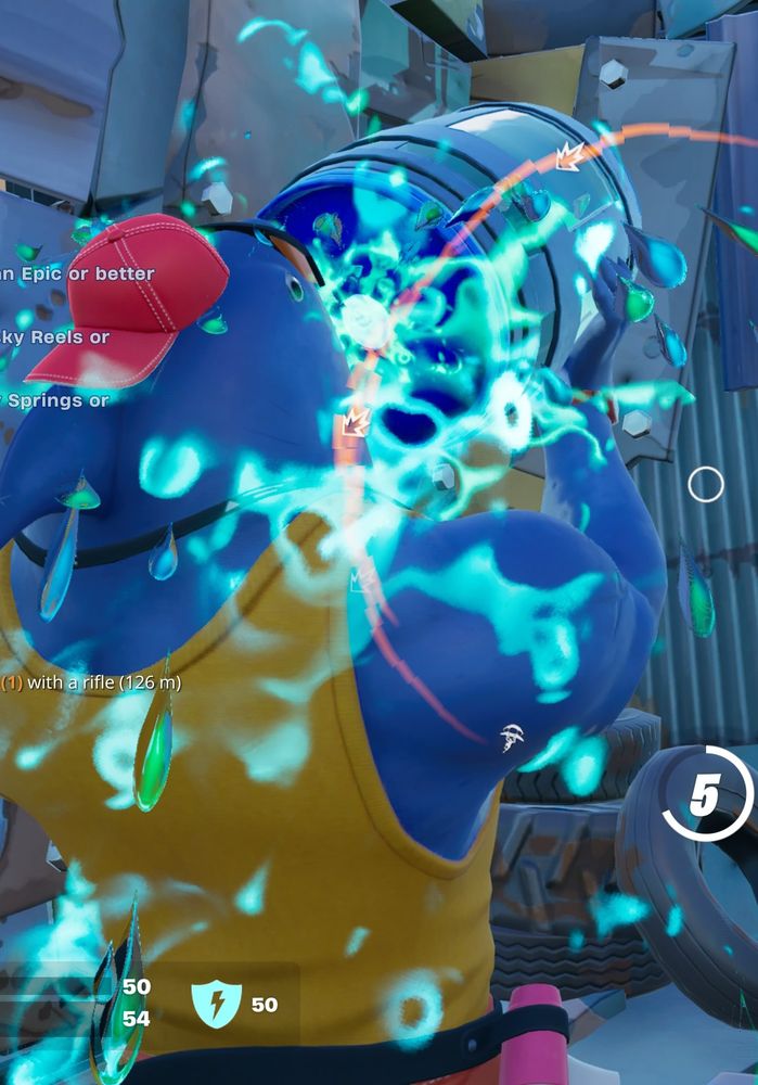 Shark skin from Fortnite drinking a chug jug in 50v50.