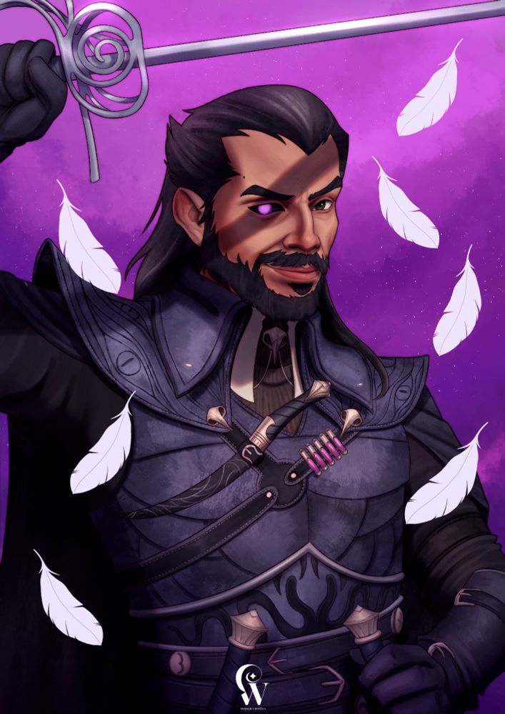 Lucanis Dellamorte, a Crow assassin from Antiva.
Character from Dragon Age The Veilguard by Bioware